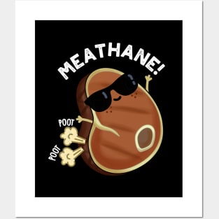 Methane Cute Farting Meat Pun Posters and Art